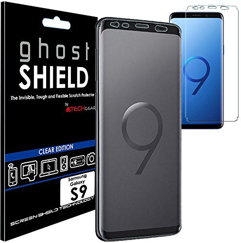 TECHGEAR Protection Écran pour Galaxy S9 [ghostSHIELD] Film de Protection Souple en TPU avec Protection Totale de l’Écran Compatible pour Samsung Galaxy S9 (Séreis SM-G960)