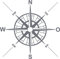 GRAZDesign Wandtattoo Kompass Wohnzimmer Maritime Deko | Wandaufkleber Outdoor und Indoor - 30x30cm / 071 grau
