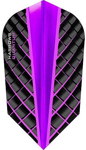 Harrows Quantum Dart-Flights, 100 Mikron – Schlanke Form – 3D-Effekt – 10 Sets (30), violett