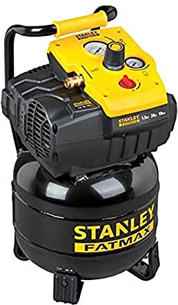 Stanley Fatmax Compresseur à Air FMXCM0021E - TAB 200/10/24V - 24L/10Bar - Raccord Rapide Européen - Compresseur sans Huile - Métal - Jaune/Noir