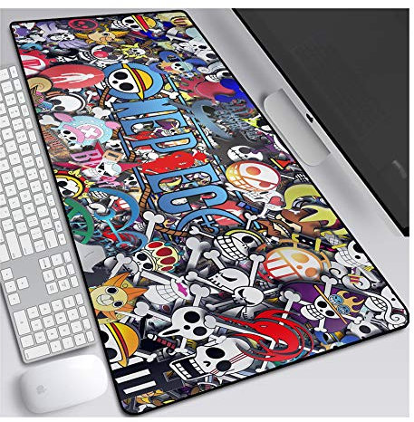 ITBT Onepiece XXL Anime Alfombrilla para ratón 900 x 400 mm - Speed Gaming Mousepad - Mouse Pad para Ordenador - 3mm Goma Antideslizante, para Gamers Ordenador, PC y Laptop, A