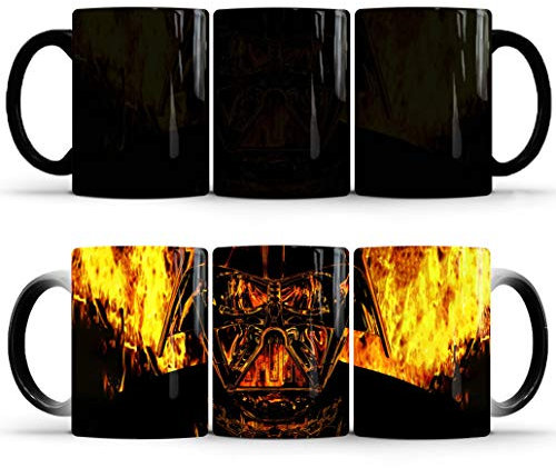 Hosoncovy Ceramic Star Wars Black Knight Coffee Mug Color Changing Mug Hot Heat Changing Mug Hot Heat Sensitive Mug Coffee Mug Tea Mug Drink Cup Milk Mug