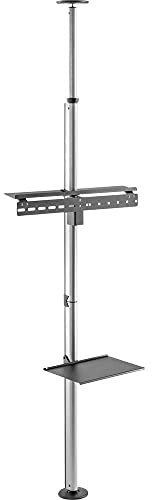 Speaka Professional SP-FCM-500 TV-Standfuß 94,0 cm (37) - 177,8 cm (70) Bodenständer, Schwenkbar, Höhenverstellbar, SP-9386828, Schwarz