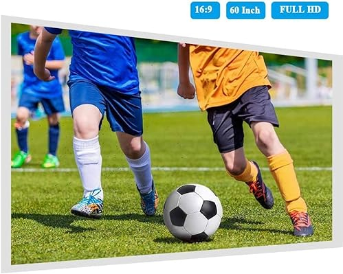 ciciglow 4K HD Projektionsleinwand, Portable Beamer Leinwand Outdoor, Faltbare Projektions Filmleinwand, 16:9, Polyester Fabric, für Außen- und Innenbereich, Heimkino, 60-120 Inch(60 Zoll)