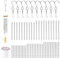 Swpeet Windspiel-Röhrenteile und 91 m Windspieldraht mit drehbaren Haken, Clips, Bastelset, Windspiel-Versorgung, Windspiel-Set, Windspiel-Set für Handwerk, DIY, hängende Windspiele, Ornament, 61