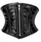 iiffii PVC Korsett für Damen Taillenformer Strong Reißverschluss Corset- Schwarz Waist Trainer Größe (34) Zoll (34, Schwarz), PVC-Korsett-001