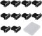 JaneYi 10 Stück Staubstecker Staubstecker Staubschutzstöpsel Handy Staubschutz Stöpsel Kompatibel mit iPhone 14/13/12/11/XR/XS/X/8/7/SE/Pro Max/Plus/iPad mini/Air – Schwarz