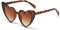 Vintage Love Heart Sonnenbrille für Damen UV400 Schutzbrille Outdoor (Leopard Braun)