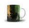 iCaseDesigner Personalised Agate Watercolour Marble Name with Heart 11oz Ceramic Mug - 14. Forest Green Vertical Name