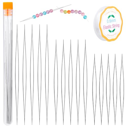 15 PCS Beading Needle, 3 Sizes Bead Needles for Seed Beads