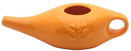 Nasal Neti Pot, Ceramic Neti-Pot Sine Rinse Pot for Nasal Rinse, Detoxification, Sinus Relief, Nasal Rinse, Jal Neti Natural Nasal Decongesting Tool Kit for Home Gifts