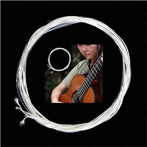 Gitarrensaiten Akustikgitarre 6 stücke Klassische Gitarrensaiten Set Plating Super Light Klassische Gitarre Kleine Nylon Silber Saiten Silber plattiert Kupfer Gitarrensaiten