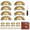 12 Stück Shell Griffe Möbel Muschelgriffe Vintage Schublade Muschelgriff Gold Schublade Schrankgriffe mit Schrauben Schubladengriffe Vintage-Griffe Möbelknöpfe für Möbel, Küchenschrank