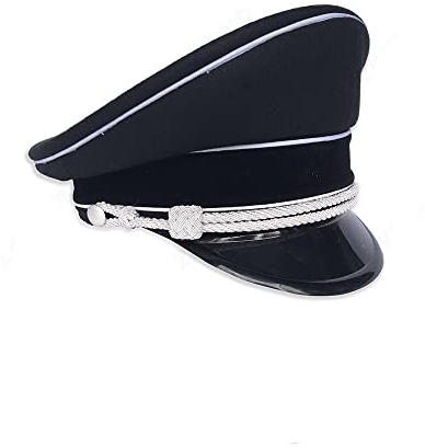 Herrenhut im deutschen Stil mit großer Krempe, Wollmütze, Nachbildung des 2. Weltkriegs (58 cm)