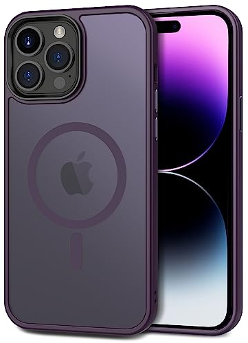CACOE Magnetisch Hülle für iPhone 14 Pro Max Hülle 6.7 Zoll,kompatibel mit MagSafe,Durchscheinende Matt Handyhülle Stoßfest Kratzfest Schutzhülle Cover