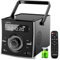 Portatile lettore CD Boombox 20W con batteria ricaricabile, Stereo altoparlanti domestici con Bluetooth, USB, ingresso AUX 3.5mm, uscita cuffie, porta MIC, telecomando (118B)