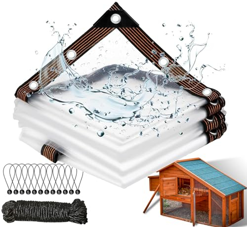 Jianyana Transparente Plane, 2×3M Pe 120 G/M² Plane Wasserdicht Transparent Abdeckplane Wasserdicht FüR DraußEn Zelt Klarsichtplane Planen Garten