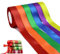 DIKARIYA 22m Regenbogen-Satinband, 6er 25mm Satinband Bänder für Maibaum Geschenkband Breit Bunte Stoffbänder Seidensatin-Girlande Dekoratives Band für Maibaum Basteln DIY Hintergrund Hochzeits Deko