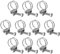 sourcing map 10Pcs Double Wire Hose Clamp, 21-25mm Adjustable Stainless Steel Wire Hose Clips with M6 Bolt for Dust Collection Hose, Pump Hose Pipe