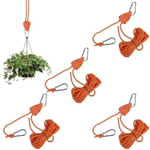 Lot de 4 cordes de haubage réfléchissantes de 4 m, avec crochet et tendeur, corde à cliquet pour tente, bâche de tente, camping
