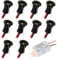 kpslucerna Kleine LED-Spots, 0,5 W, DC 12V, Mini-Einbaustrahler für Decke, 10 Stück, für Küche, Treppenhäuser, Vitrinen, Flure,Innenräume IP65 Spot Lichts (Warm weiß)