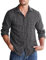COOFANDY Chemise à carreaux à manches longues pour homme, coupe classique, chemise boutonnée en flanelle décontractée à carreaux pour homme, Noir/gris., 3XL