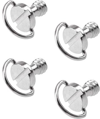 AORHOFJ 6 Stück 1/4 Zoll Kamerahalterung M4 Schrauben Kamerastativ Schnellspannschrauben D Ring Schrauben Schnellspannplatte Schrauben Einbeinstativ Schnellspannplatte Schrauben Adapter Kamerazubehör