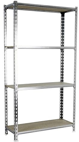 PROREGAL Schwerlastregal MID MULI | HxBxT 150x100x40cm | 4 Fachböden | Fachlast 150kg | Verzinkt | Lagerregal Kellerregal Werkstattregal