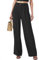 CheChury Femme Pantalon Bureau Élégant Casual Jambes Larges Décontracté Jambe Droite Loisirs Travail Costume Mode Taille Haute avec Poches