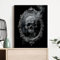 JBER gerahmte Wand Kunst Gothic Halloween Leinwand mit modernen Vintage Spiegel Schädel Malerei Druck für Wohnzimmer, Schlafzimmer, Büro & Home Decor, 30x40cm