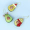 G Decor Glas-Kurrile Avocado-Weihnachtsbaumschmuck (Schal)