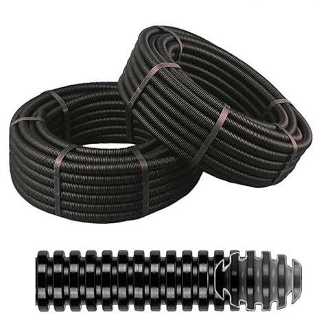 Gewiss Wellrohr, Elektro-Schutzrohr M16-M63, Schwarz, VDE-IMQ-geprüft, Klassifikation 3321 (M32-10m)