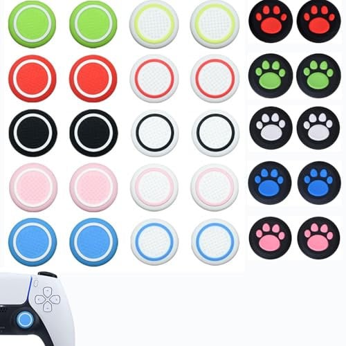 30 tapas de silicona para mando de PS5, accesorios de silicona para PS4, PS5, XBOX, XBOX 360/XBOX Elite Joystick