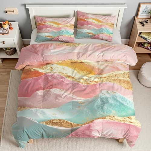 YZQGLHP HüGel Bettwäsche 135x200 Farbe, Wendebettwäsche & Zimmer Deko, Weiche Microfaser Bettbezug Set 2 Teilig, 2 Kissenbezug 80x80, mit Reißverschluss
