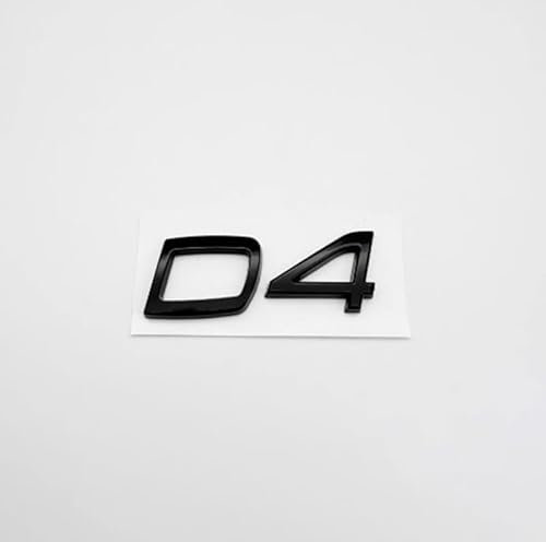 HHCVN Auto Emblem für Volvo D3 D4 D5, Abzeichen Aufkleber Kühlergrill Motorhauben Kofferraum Logo Emblem Auto Styling Zubehör,Black-B