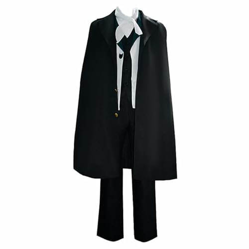 Charous Anime Manga Bungo Stray Dogs Cosplay Edgar Allan Poe Kostüm, Uni-Uniform-Set für Festivals, Auftritte und Cosplay