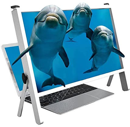 ZJFHEYUO Screen Magnifier Laptop magnifier, 21-inch 3D screen magnifier, computer screen magnifier, tablet, moie, ideo, white