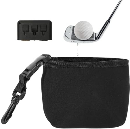 FcaecY Golf Club and Golf Ball Cleaning Bag, Waterproof Golf Club Scrub Bag, Portable Golf Club Washer Bag, Golf Club Cleaner Pouch with Golf Club Brush for Golfers