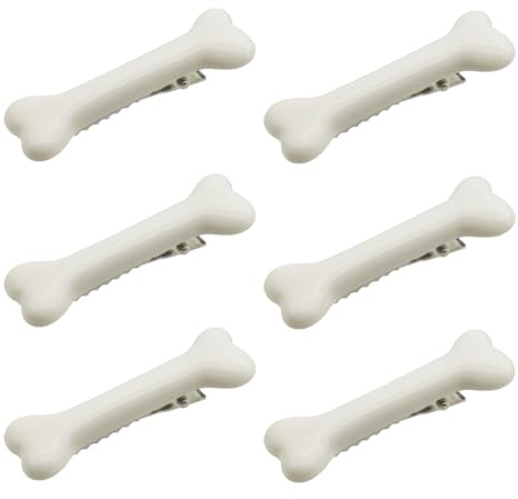LEEWYOU 6 Stück Halloween Haarspange,knochen Haarclip Schädel Skelett Haarnadeln Seite Haarspangen Halloween Haarschmuck Cosplay Kostüm dekorative Haare Barettes Zubehör für Mädchen