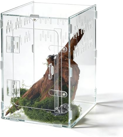 DICOSMETIC 1 Stück Springspinnen Terrarium Acryl Transparentes Gehege Großes Reptilien Zuchtterrarium Vogelspinnen Box Für Kleine Reptilien Spinnen Amphibien