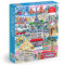 Galison Cities Around The World – 1000 Piece Michael Storrings Jigsaw Puzzle Featuring Beautiful Artwork Of Famous World Landmarks, Vibrant Colors