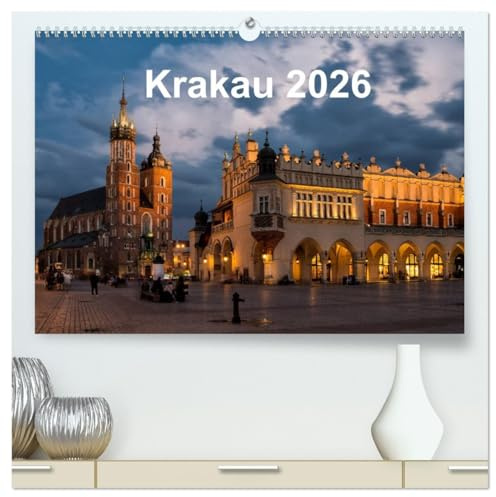 Krakau - die schönste Stadt Polens (hochwertiger Premium Wandkalender 2026 DIN A2 quer), Kunstdruck in Hochglanz (CALVENDO Orte)