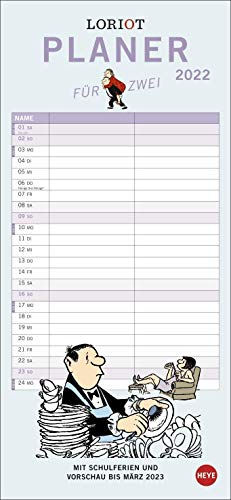 Loriot Planer für zwei Kalender 2022