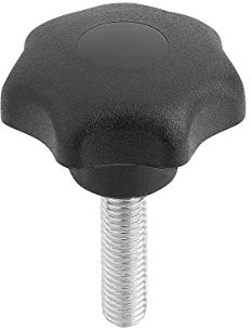 KIPP Sterngriff - Thermoplast, Außengewinde - M5x40, D1=25Mm - schwarz - Komponent Stahl, 4 Stück, K0155.405X40