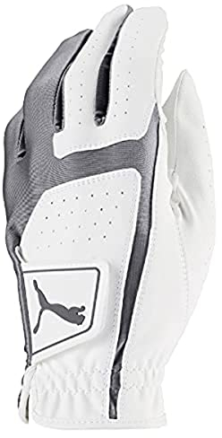 PUMA Golf 2018 Flexlite Herren-Golfhandschuh (hellweiß-leiser Schatten, mittelgroß/groß, Linke Hand)