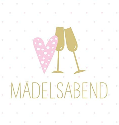 AvanCarte Servietten Tischdeko Geburtstag Essen Mädelsabend Stück 3-lagig 33x33cm
