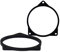[1 Paar] 100 mm MDF Lautsprecher Ringe kompatibel mit BMW 5 E60, E61 | passend für Vordertür | Farbe: schwarz | wasserundurchlässig