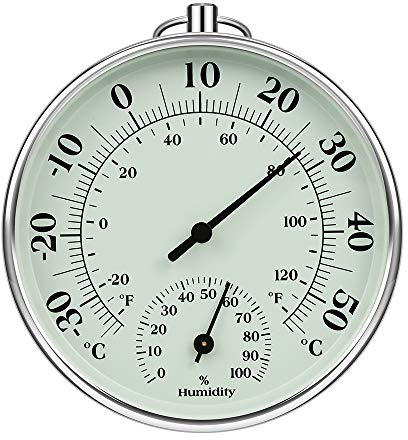 iMangoo Hygrometer Thermometer 10cm Indoor Outdoor, Feuchtigkeit Thermometer Innen Außen Temperatur Luftfeuchtigkeitsmesser für Klima Monitor Humidity Thermometer Gauge Indicator Temperature Monitor