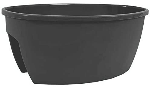 Serinova Jardinera para Barandilla hasta 10 cm Ancho, 59x36x25 cm, Jardinera Balcón 22,5 litros (Antracita)