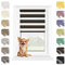 MARDOM Rollos für Fenster Ohne Bohren, Duo Rollo Tag und Nacht, Rollo Ohne Bohren, Doppelrollo Klemmfix Ohne Bohren, Fensterrollo Innen, Jalousien (Braun, 40x140 cm (Stoffbreite: 36)